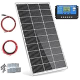 100W Solarpanel 12V Monokristallines Solarpanel-Kit 100 Watt Solarmodul mit 20 A...