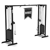 SUPRFIT - Kabelzug Fitness Kraftstation für zuhause inkl. Steckgewichte bis...