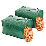 MEKKAPRO Gartenabfallsack - 2 x 200 L - selbststehend & mit flacher Kehrkante -...