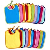KiGATEX 20 x Babylätzchen aus 100% Baumwolle - Verstellbare Lätzchen - Extrem...