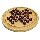 GICO Holz Solitär Spiel - Solitaire/Einzelgänger D23cm Brettspiel aus Holz in...