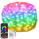 10M RGBIC Lichterkette mit Farbwechsel,[99+ Modi] 100LEDs Wasserdicht...