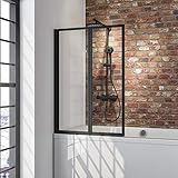 Schulte Duschwand Smart inkl, Klebe-Montage, 87 x 121 cm, 2-teilig faltbar, 3 mm...