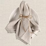 Stoffservietten, 12er Pack Hochwertige Beige Servietten 40x40 cm,...