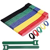 120 Stück Kabelbinder Klett 150x12mm Klettband Kabelbinder Kabelbinder Bunt,...