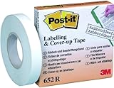 Post-it Abdeck- und Beschriftungsband, 1 Rolle, 8,4 mm x 17,7 m, Weiß -...