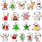 18 Stücke Weihnachten Ausstechformen Set zum Backen – Weihnachtsbaum,...