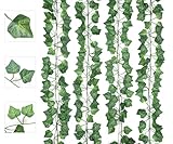 AIOR 12 Stück Efeu Künstlich Girlande Künstliche Pflanzen, 200cm Hängend...