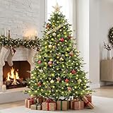 Weihnachtsbaum Künstlich 180cm Beleuchtet - LED Tannenbaum mit Warmweißen...