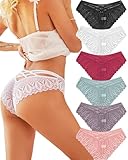 ALL OF ME 6er Pack Brazilian Slips Damen Spitze Unterhosen Sexy Unterwäsche...