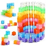 Charmofun Magnetische Bausteine, 48 Stück Magnetic Building Blocks, STEM Magnet...