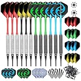 CareGames 12Stück Soft Dartpfeile Softdarts 16 Gramm mit PVC Schäften 50...
