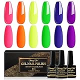 Shining She UV Nagellack Neon Set,6 Farben Fluo Rosa Orange Gelb Blau Lila Grün...