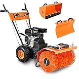 FUXTEC Benzin Kehrmaschine FX-KM196 mit Kehrbesen und 196cc Hubraum inklusive...