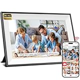 2K HD Digitaler Bilderrahmen WLAN, 10,1 Zoll 32 GB LED Bilderrahmen mit...
