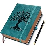 ZXHQ Tagebuch für Erwachsene(14.5 x 21 cm) Liniert Notizbuch– PU Leder...