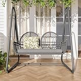 Gartenschaukel, Hollywoodschaukel mit Rückenlehne, Gartenmöbel-Set für den...