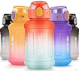 MAIKELU Trinkflasche, Wasserflasche 1l BPA-Frei mit Wasserstandsmarkierung,...
