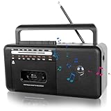 Tragbarer Kassettenrekorder, Vintage-Kassettenrekorder mit AM/FM/SW-Radio,...