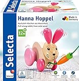Selecta 62023 Hanna Hoppel, Nachzieh Hase, Schiebe-und Nachziehspielzeug aus...