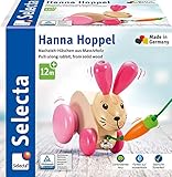 Selecta 62023 Hanna Hoppel, Nachzieh Hase, Schiebe-und Nachziehspielzeug aus...