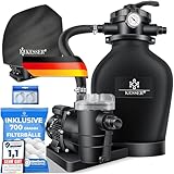 KESSER® Sandfilteranlage Sandfilter+700g Filterbälle ersetzen 25kg Filtersand...