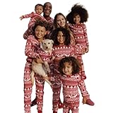 Sleeleece Weihnachten Schlafanzug Familien Pyjama Set,Weihnachtspyjama Familie...