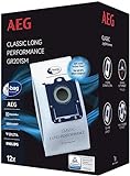 AEG GR201SM s-bag Staubbeutel Classic Long Performance MegaPack / 12 Synthetik...