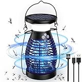 Insektenvernichter, 4200V Mückenvernichter mit Led-Licht, Solarbetriebener...