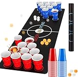 Bierpong Becher Set, Trinkspiel Tisch Matte Set, Beerpong Partybecher Enthält...