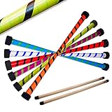 Twist Devil Stick Set mit Control Hand Sticks aus Holz., schwarz/orange