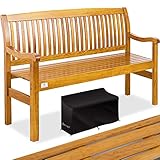 KESSER® Gartenbank Holz Holzbank wetterfest | Für 3 bis 4 Personen | Parkbank...