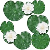 Barlone 9 Stück Seerosen Künstlich, Künstliche Seerosen, Schwimmende Blumen,...