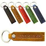 JOKO DESIGN Herzensmensch Leder Schlüsselanhänger - Geschenke für Frauen...