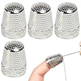 OIGWBPH 4 Stück, stabile Metall-Nähhüte mit kleinen Kerben,...