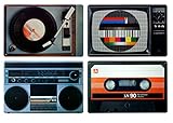 knora 4er-Set: Nostalgische Hifi-Elemente im 80er/Achtziger-Stil –...