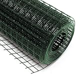 Volierendraht 4-Eck in Grün mit 12x12mm Maschengröße, 25m Rolle 100cm Höhe,...