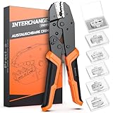 Preciva 6-teiliges Crimpzangen-Set für isolierte und unisolierte Kabelstecker,...