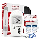 sinocare Safe Accu Blutzuckermessgerät, mg/dL, Blutzuckermessgerät Set mit...