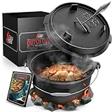 Taste of Fire [Das Original] - 7,4 Liter Dutch Oven Set mit Standfüßen & 1,8...