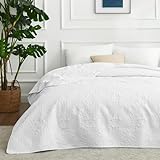 Love's cabin Tagesdecke 220x240 Weiß, Ultra Weiche Bett Quilt Leichte...
