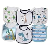 Maiwamita 6er-Pack wasserdichte Baby-Lätzchen aus Baumwolle für Mädchen und...