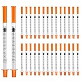 30 Stück 1ml/cc Spritze 29G-8mm, Spritzen 1ml Plastiktube Mehrzweck...
