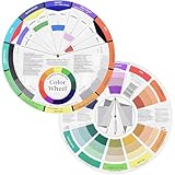 JEYORZY 2 Stück Farbkreis-Farbtafel, Farbverlaufsrad Farbmischtabelle das...