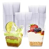MATANA 48 Hartplastik Dessertschalen für Partys, Buffets (Quadratisch, 225ml) -...