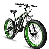 Electric Bicycle Ebike Mountain Bike, 26 Inch Fat Tire Electric Bicycle with 48...
