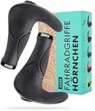 AARON Horn - Lenker Griffe mit Gel Dämpfung - ergonomische Lenkerhörner aus...
