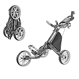 CaddyTek EZ Tour Quickfold Deluxe 3-Rad Golftrolley Golfcaddy komplett mit...