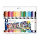 STAEDTLER 3200 Doppelfasermaler, zwei Spitzen für schmale und breite Linien,...