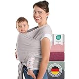 Laleni Tragetuch Baby neugeboren bis 15 kg aus weicher Baumwolle | Babytrage...